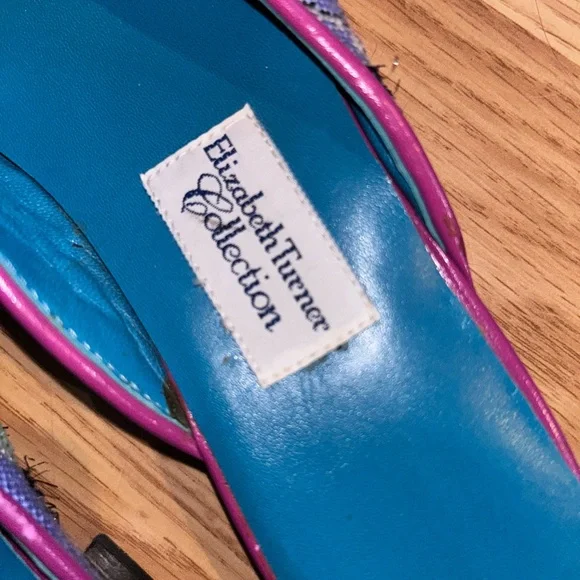 Vintage Ladybug Metallic Mules Slides Elizabeth Turner Collection Made in Italy - Picture 8 of 9